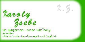 karoly zsebe business card